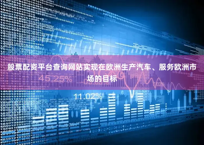股票配资平台查询网站实现在欧洲生产汽车、服务欧洲市场的目标